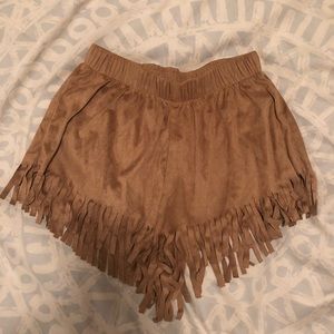 Brandy Melville Boho Fringe Shorts